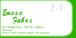 emese fabri business card